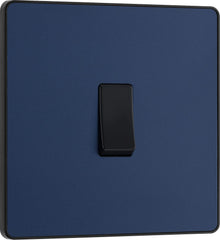 Single 2 Way Screwless Light Switch Matt Blue 20A