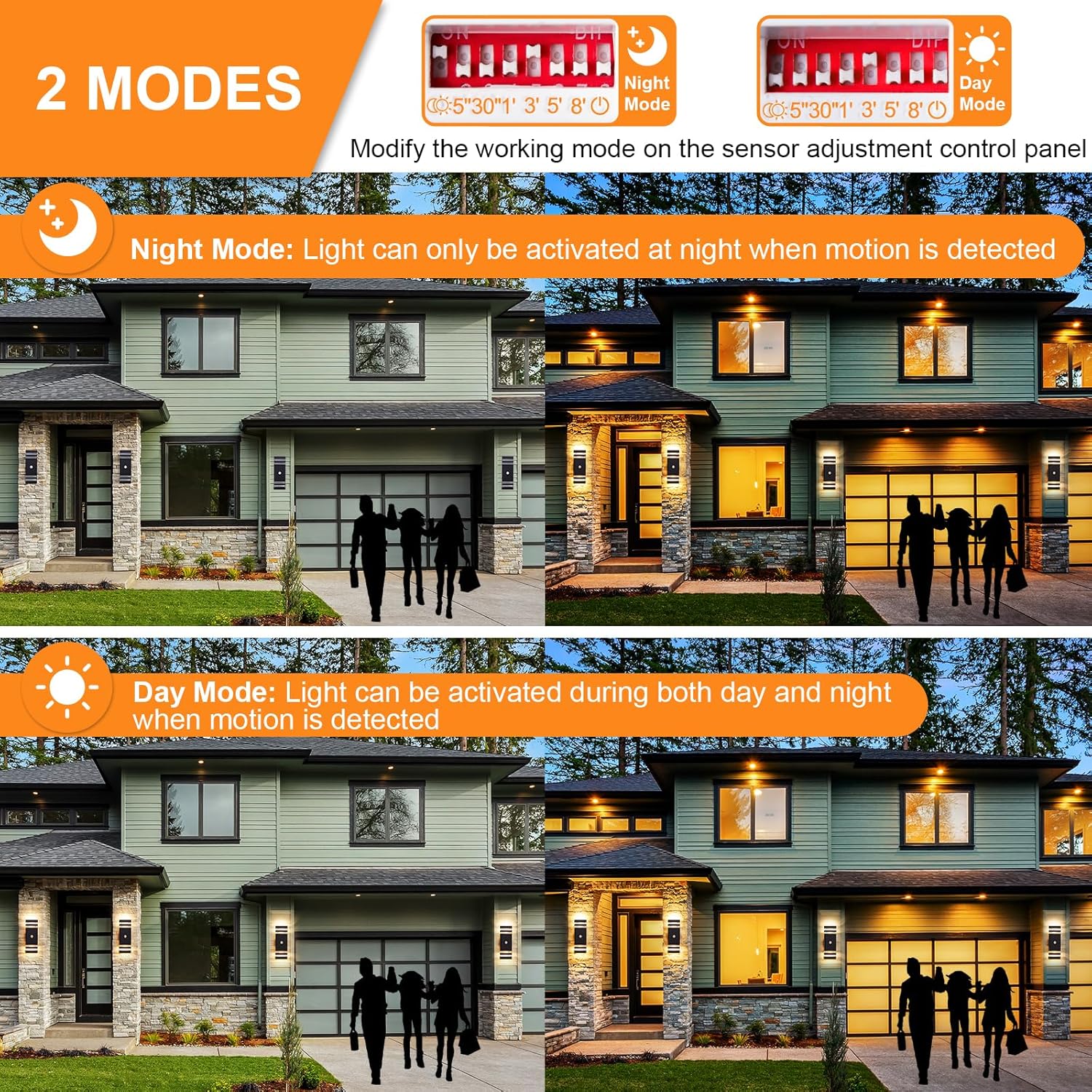 Motion Sensor Up and Down Outdoor lights