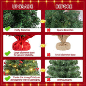 Small festive tree with red berry decorations