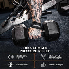 Heavy-Duty Cotton Weight Lifting Straps – Padded Anti-Slip Wrist Wraps for Men & Women