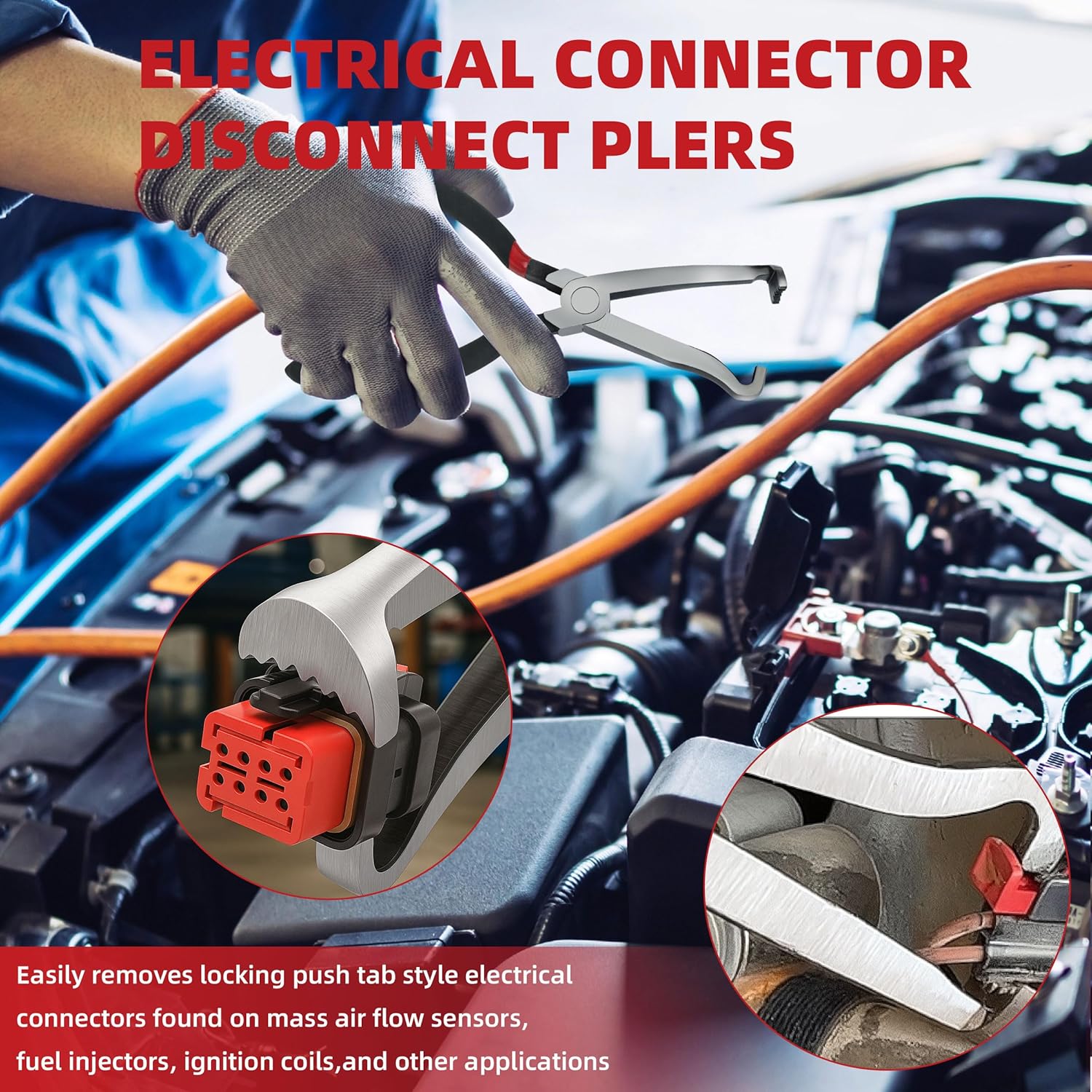 Electrical Disconnect Pliers 3-Piece Set – 8in Automotive Tools