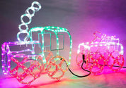 Christmas Concepts 100cm Multi Coloured 3D LED Rope Light Train & Carriage