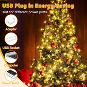 Ring-top Christmas tree lights installation