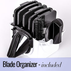 6-in-1 White Mandoline Vegetable Slicer – Multifunctional Food Cutter & Cheese Grater