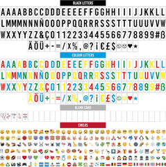 BONNYCO A4 Cinema Light Box with 400 Letters & Emojis