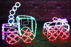 Christmas Concepts 100cm Multi Coloured 3D LED Rope Light Train & Carriage