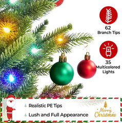 Small holiday tree with sturdy cement base