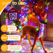 10m Multicoloured 100 LED Battery Operated Fairy Lights – Waterproof