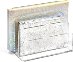 Clear Acrylic 3-Slot Letter Holder – Desk Mail Sorter & Office Paperwork Organiser