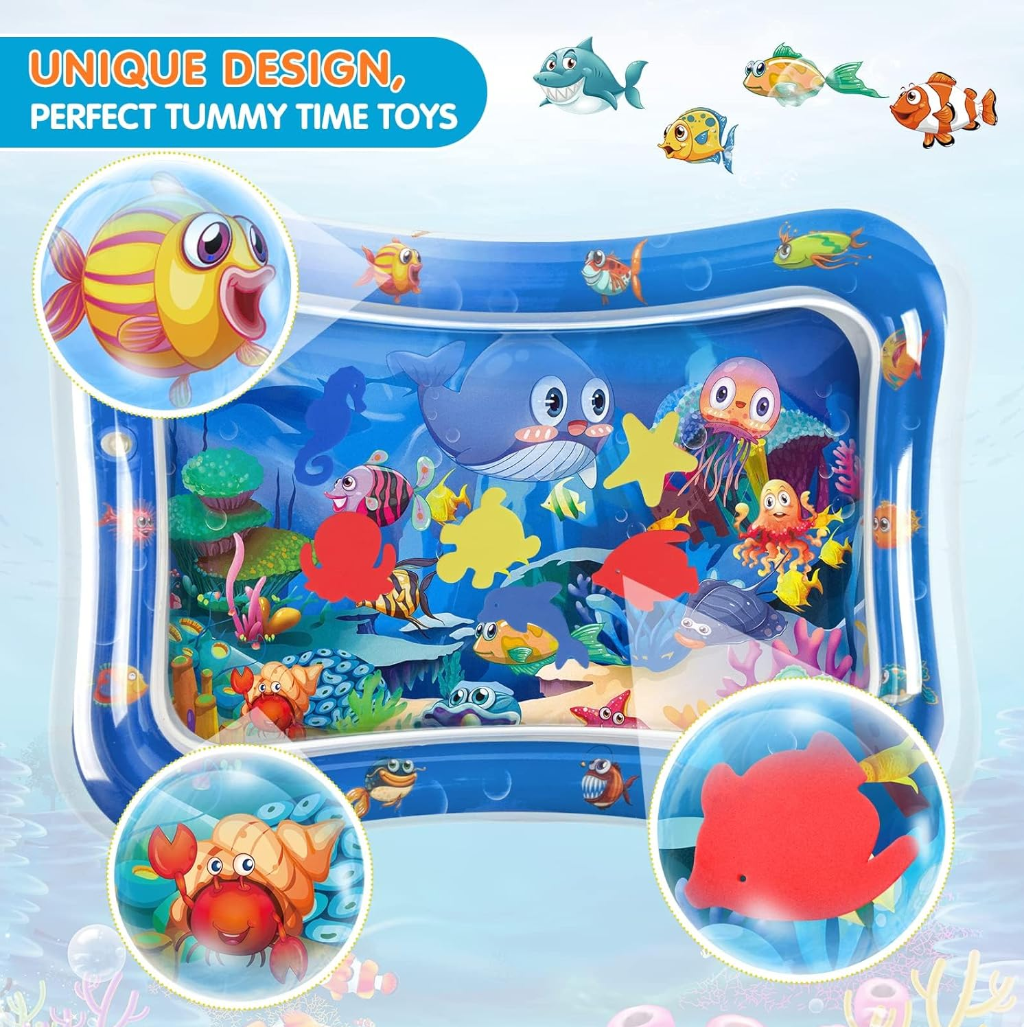 Infinno Inflatable Tummy Time Mat – Baby Water Play Mat for Infants 3–24 Months