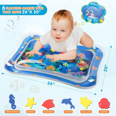 Infinno Inflatable Tummy Time Mat – Baby Water Play Mat for Infants 3–24 Months