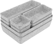 8-Piece Eco-Friendly Felt Drawer Organiser Set for Desk, Makeup & Wardrobe Storage