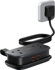 65W Travel Extension Lead with 2 Outlets & 4 USB (2 Type-C) – Cruise & Hotel Essential