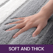 DEXI Extra Soft Microfiber Bath Mat 50x80cm – Absorbent Non-Slip Washable Rug, Grey