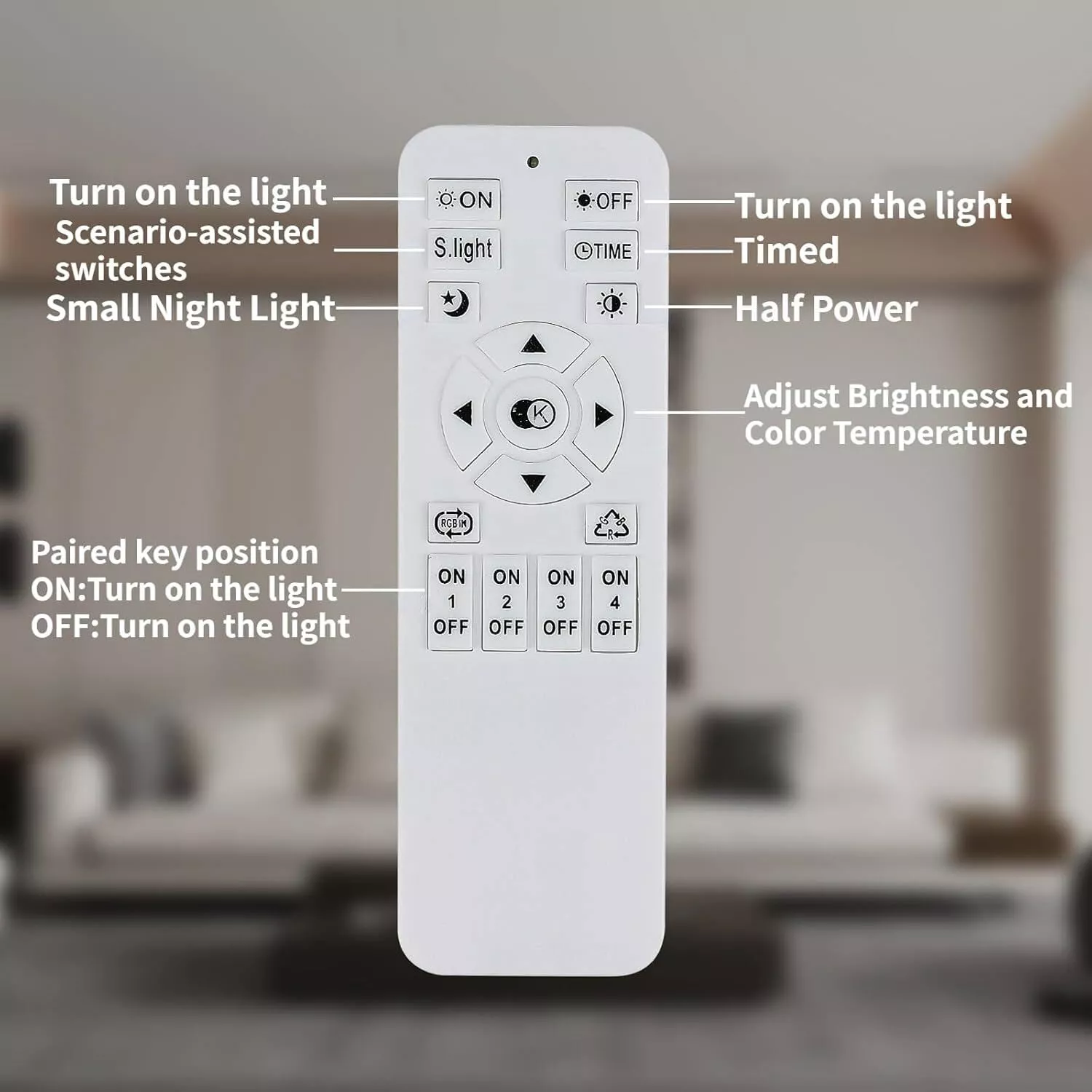 50W Dimmable LED Ceiling Light with Remote Control – Modern Pendant Lamp for Living Room – 60cm, Adjustable Brightness & Color Temperature