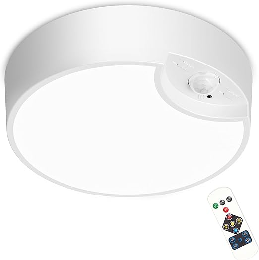 Rechargeable 7.5” Motion Sensor Ceiling Light, Remote
