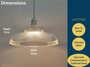 Modern Glass Bistro Ceiling Pendant Light Shade (Shade Only)