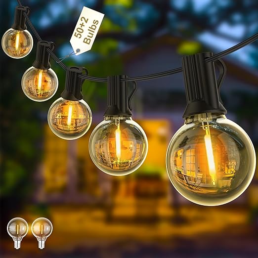 Shatterproof 50Ft LED Outdoor Festoon String Lights