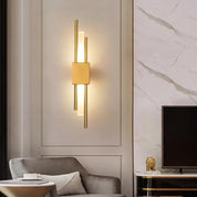 LED Wall Light Indoor – 10W Gold Modern Acrylic Wall Lamp, 3000K Warm White