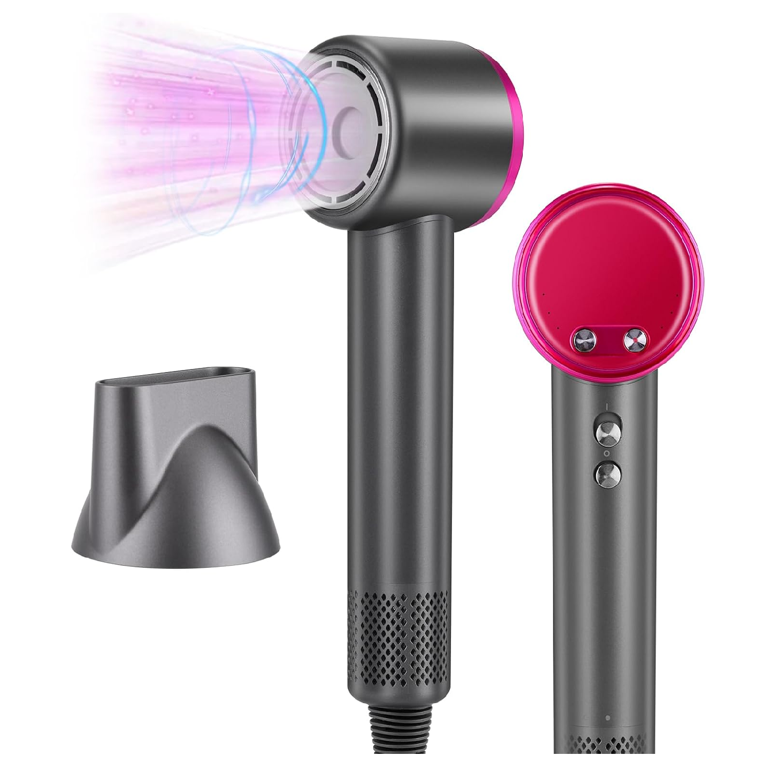 High-Speed 110,000 RPM Ionic Hair Dryer – Low Noise 200M Ion Blow Dryer, Pink