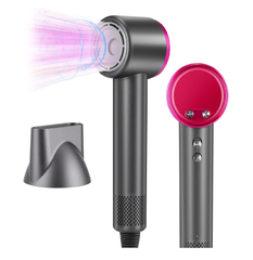 High-Speed 110,000 RPM Ionic Hair Dryer – Low Noise 200M Ion Blow Dryer, Pink