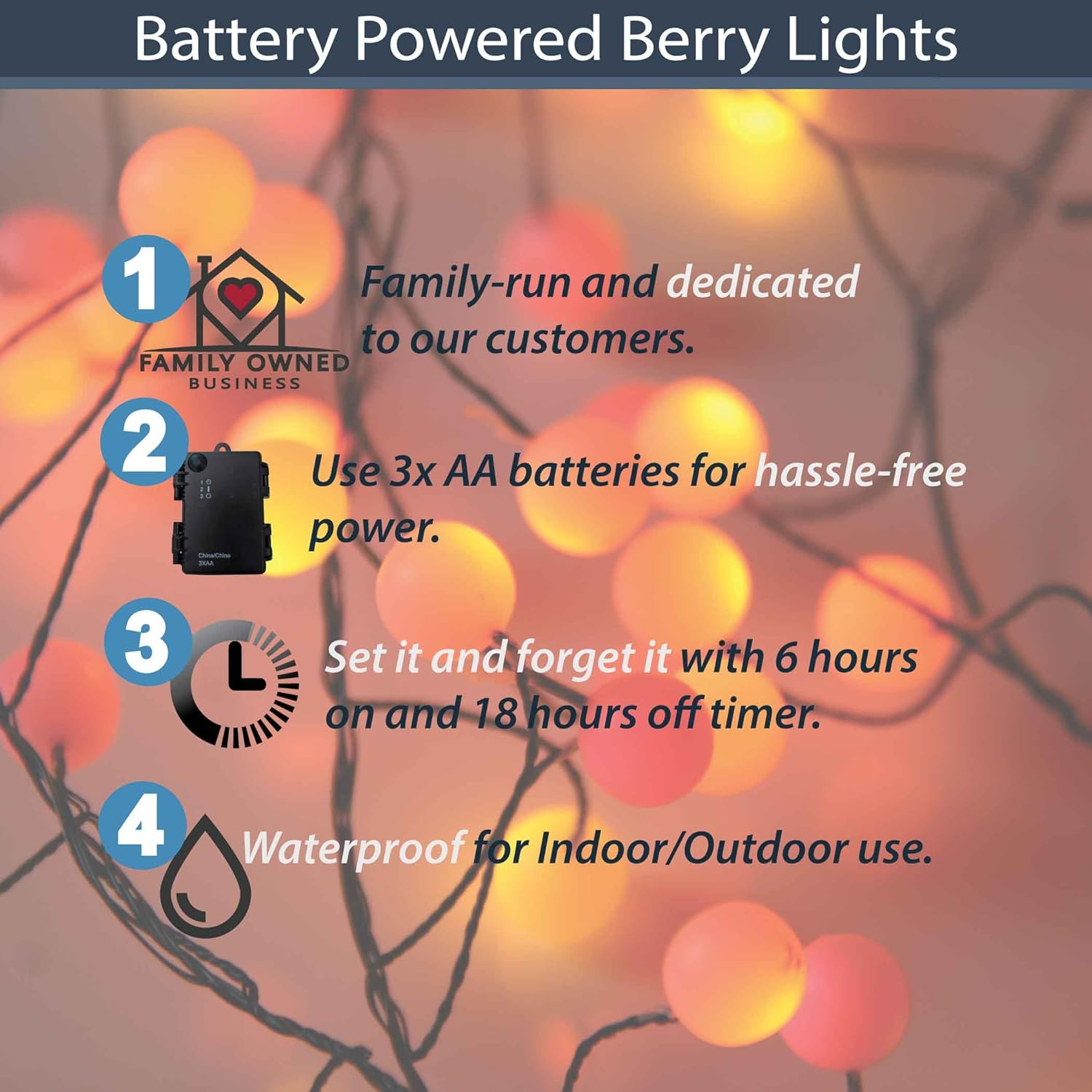 Berry Cluster Fairy Lights