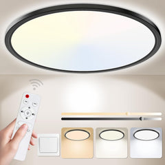 24W Bathroom Ceiling Light Dimmable LED with Remote