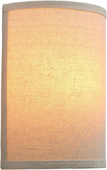 Vintage Industrial Wall Sconce with Linen Fabric Shade