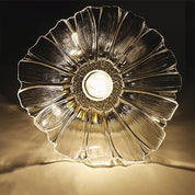 Flush Mount Ceiling Light with Clear Glass Shade, E27