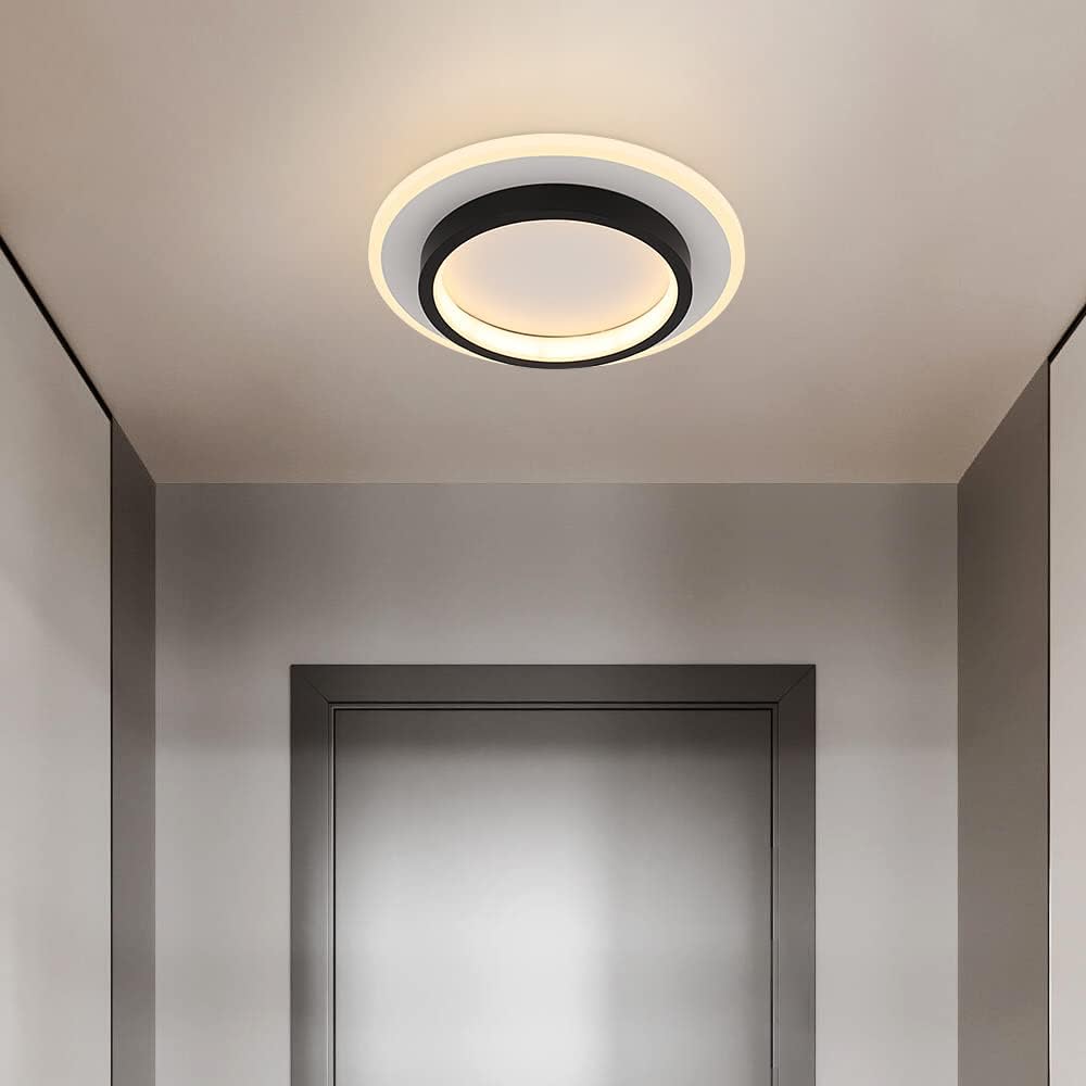 Modern Round LED Flush Mount Ceiling Light – Circle Flat Lamp for Hallway