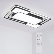 Modern Dimmable LED Ceiling Light with Remote, 90×60CM, 3000–6500K