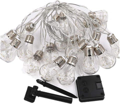 20 Bulb G45 Globe Festoon Copper Wire Fairy Lights | 3W Solar Powered String Lights with Remote & 8 Lighting Modes