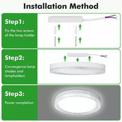 LED Round & Square Ceiling Light – 12W-48W, IP44