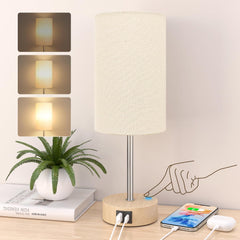 Touch Bedside Lamp with USB Ports & Dimmable Light