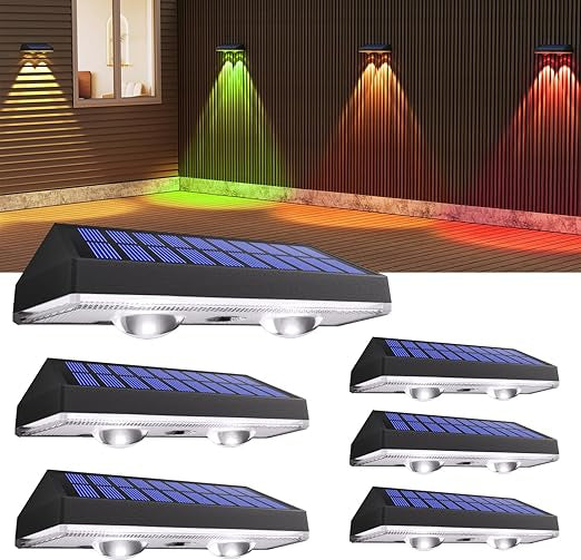 RGB Solar Fence Lights – Waterproof Outdoor Deck Lighting