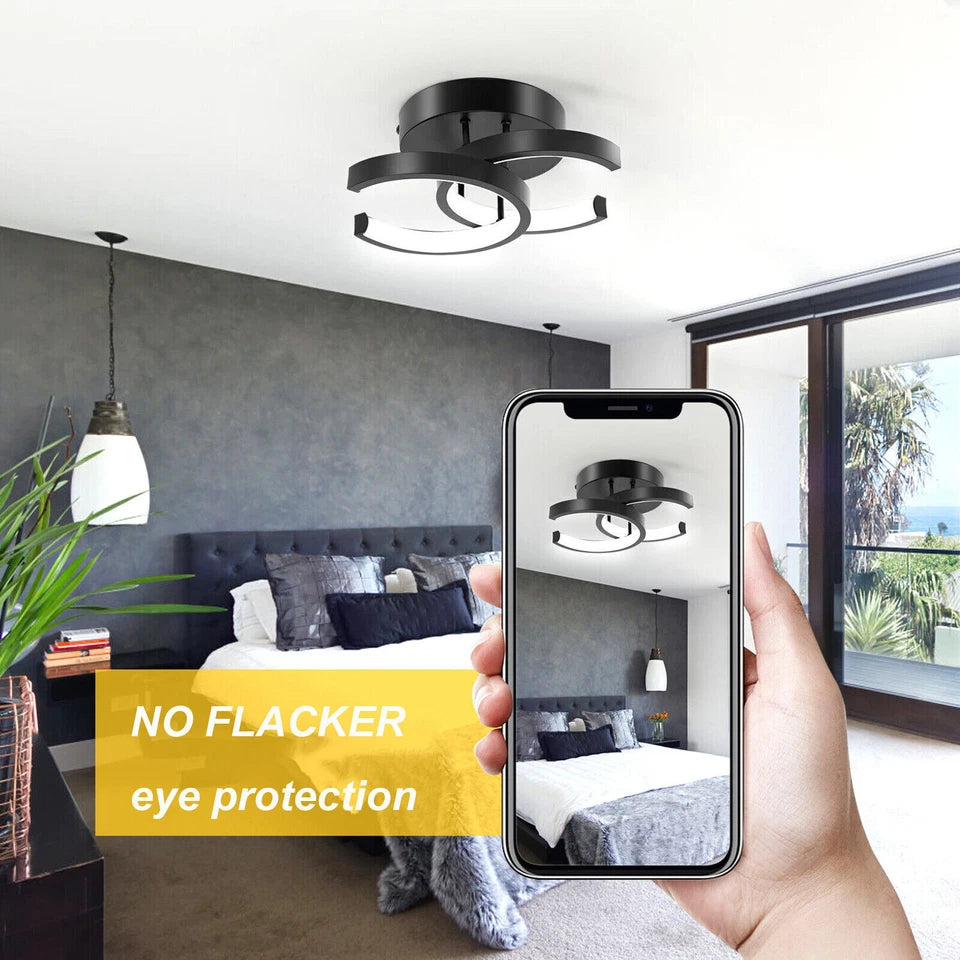 Chic LED Ceiling Light – Modern Dimmable Pendant Light for Living Room & Bedroom | Warm & Cool White Options