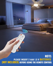 Socket Ceiling Fan with Light and Remote Control