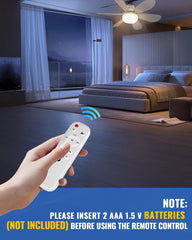 Socket Ceiling Fan with Light and Remote Control