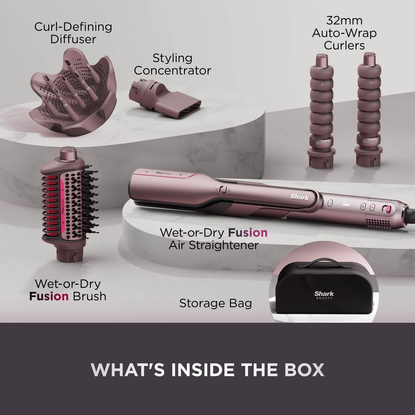 Cosmic Blush 5-in-1 Multi-Styler & Hair Straightener – Wet-to-Dry Hot Air Styler