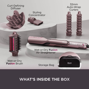 Cosmic Blush 5-in-1 Multi-Styler & Hair Straightener – Wet-to-Dry Hot Air Styler