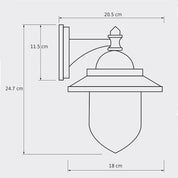 Black Vintage Outdoor Wall Light
