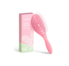 Anti-Tangle Detangling Hair Brush for Wet & Dry Hair, Spiral Massaging Brush, Purple