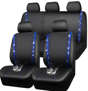Luxury Bling Leather Car Seat Covers – 2PCS Front Shiny Diamond Set