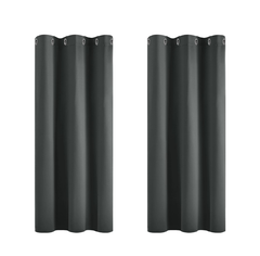 Light Grey Thermal Blackout Curtains – Eyelet Window Drapes 42x54 Inch, 2 Panels