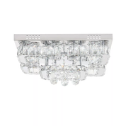 Modern LED Square Pendant Light for Elegant Interiors-Crystal Flush Mount Ceiling Chandelier