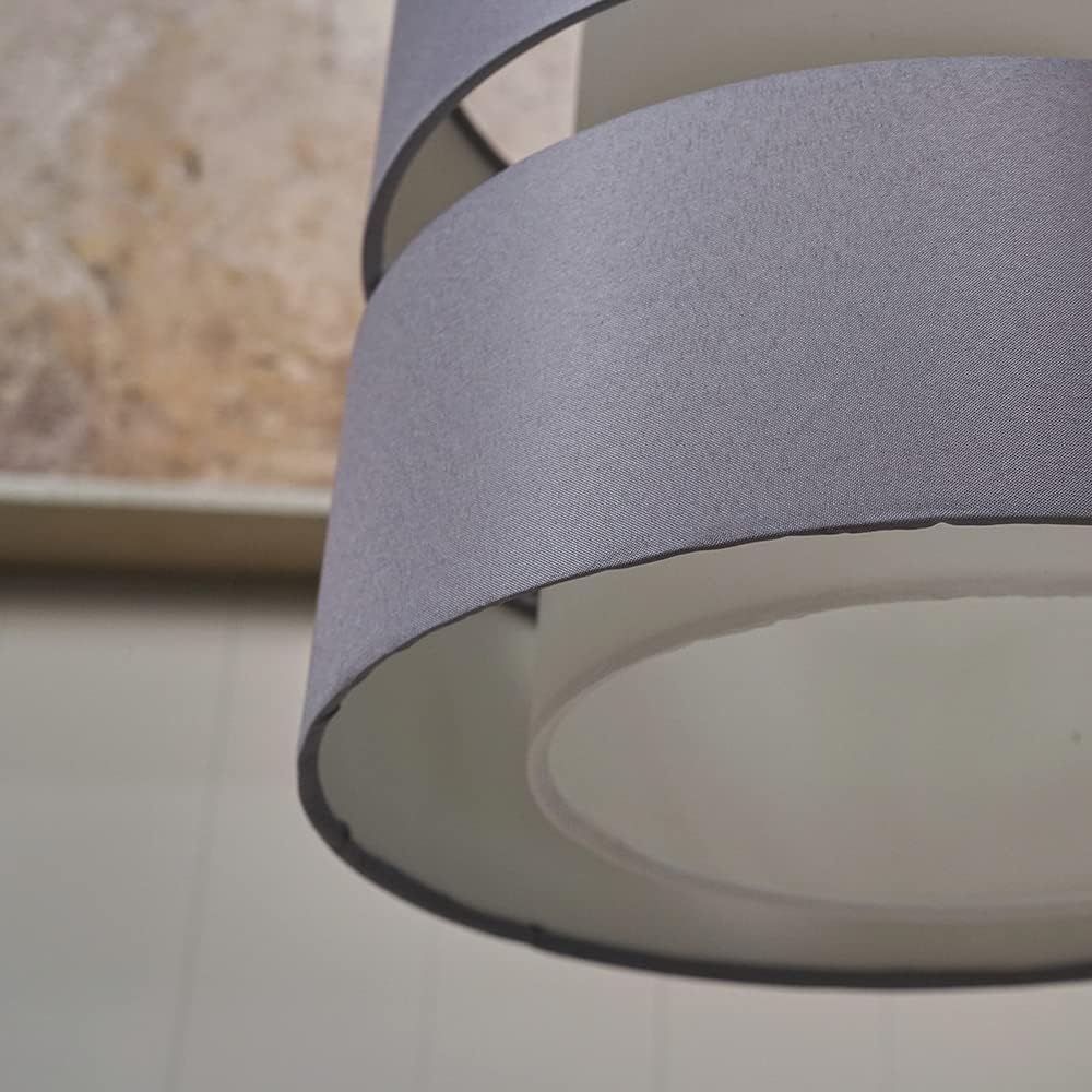Modern 2 Tier Ceiling Light Shade in a Grey Finish | Pendant Lights, Home Décor & Improvement Essential