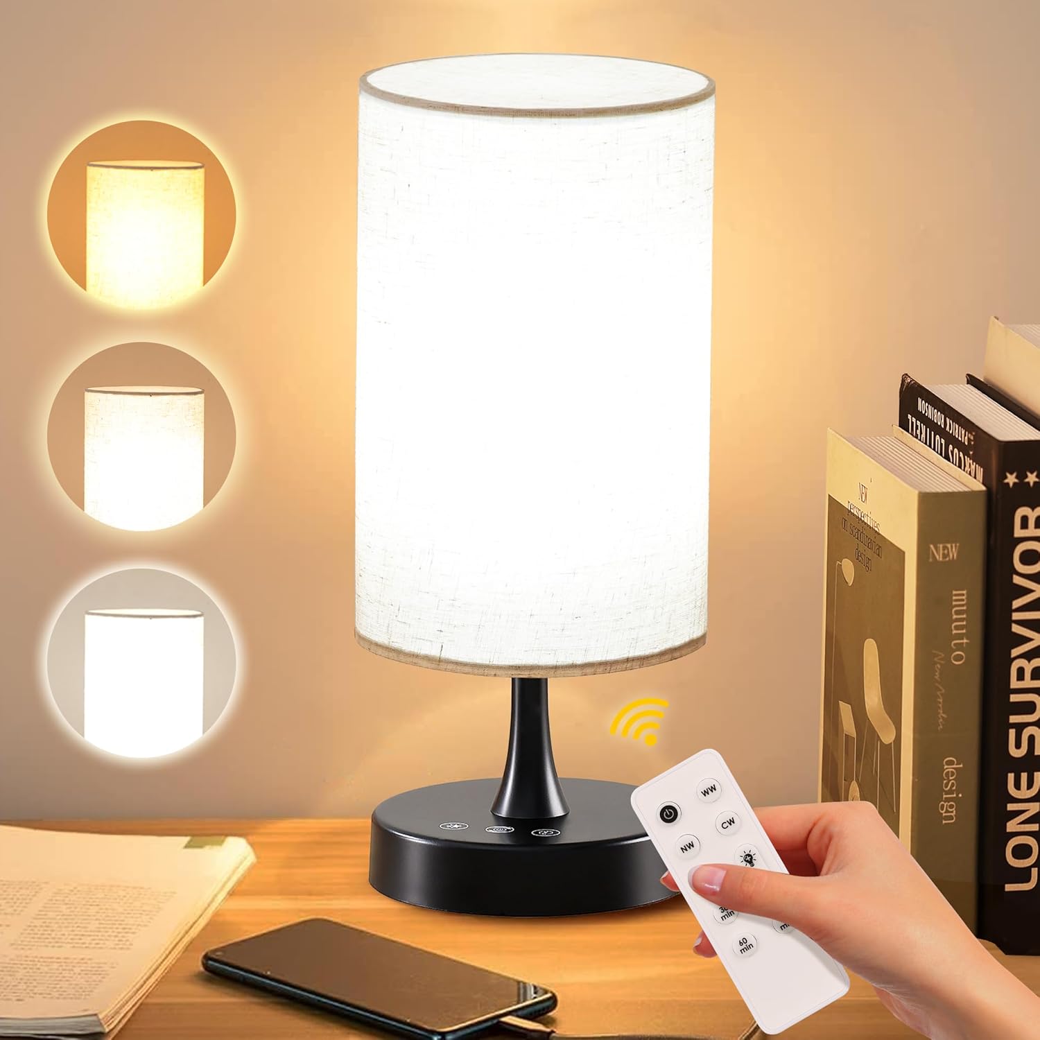 SAD Light Therapy Lamp with Remote – 10,000 Lux UV-Free Full Spectrum Light