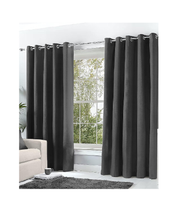 Thermal Blackout Eyelet Curtains with Tiebacks – 46x72 Inch, Navy Blue, 2 Panels