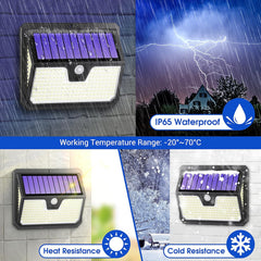 238 LED Solar Security Lights, Motion Sensor, 270° Wide-Angle, IP65 Waterproof