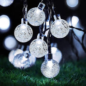 50 LED Solar Fairy Lights, Multi-Coloured, Waterproof, 23ft